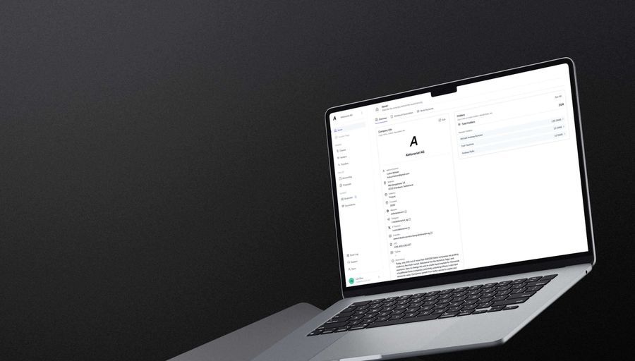 Aktionariat Issuer Portal on desktop